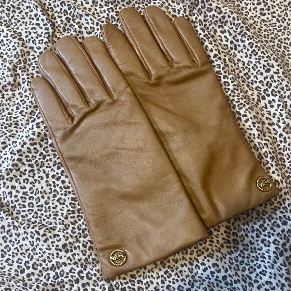 Sheep leather coach gloves